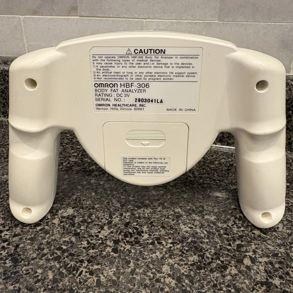 Omron HBF-306BL Body Logic Handheld Body Fat Analyzer & Manual & Fitness Guide
